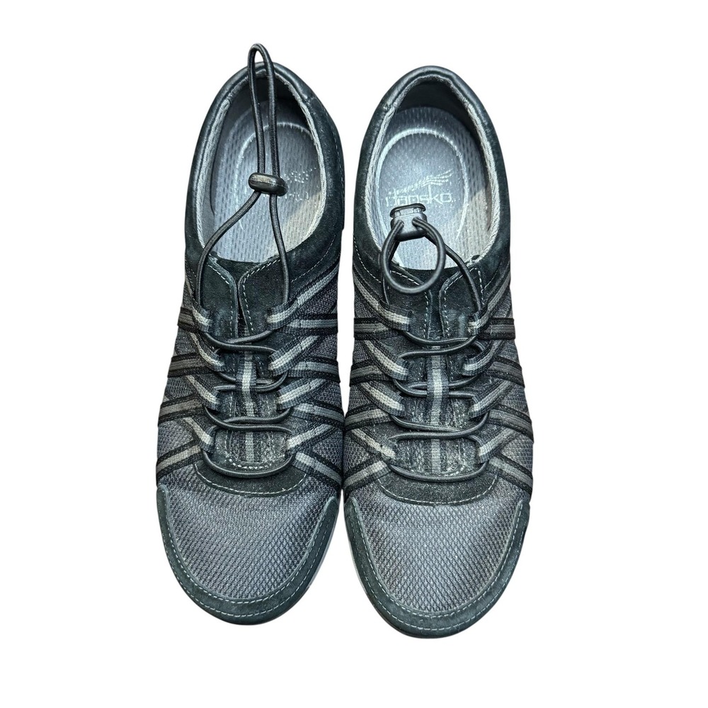 Dansko Shoes Womens Size 9.5 Gray Leather Mesh Lace Up‎ Comfort Walking Sneakers